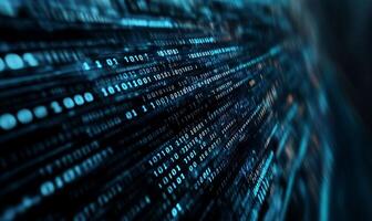 Abstract digital code stream photo