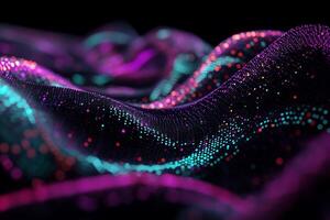 Abstract data visualization, vibrant wave patterns photo