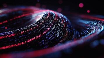 Abstract swirl of digital code photo