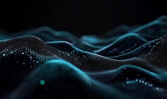 Abstract data flow, complex network structure, intricate digital waves photo