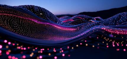 Abstract Waveform of Data Flow photo