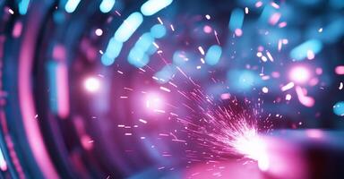 Abstract vibrant sparks explosion photo