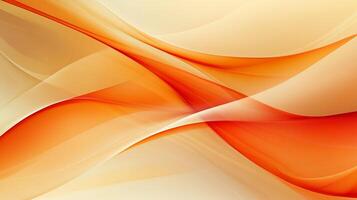 Abstract flowing lines of orange and cream. Soft, smooth curves create a dynamic visual photo