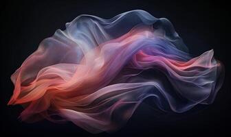 Abstract fluid form with vibrant color gradients photo