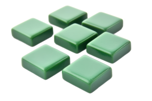 a set of green square tiles with a smooth png