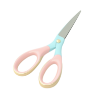 Colorful pair of scissors with soft grip handles ideal for crafting and home use png