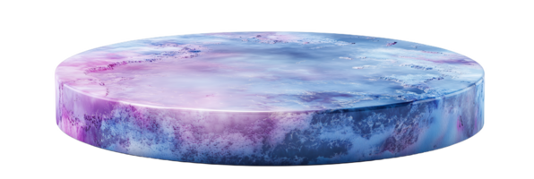 Round podium with abstract pastel tones ideal for display or presentation settings png