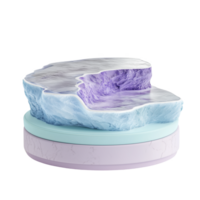 Layered mint podium with curved design showcasing unique textures and colors png