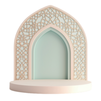 Decorative pastel colored geometric podium with intricate design for events and displays png