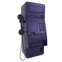 vintage telefone público modelo dentro 3d Renderização com realista Projeto detalhes png
