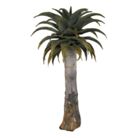 Unique 3D rendering of a botanical sculpture resembling a palm tree png