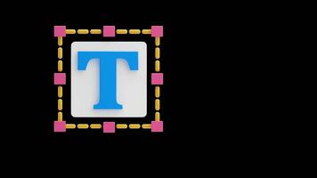 3D Animation of Text Tool video