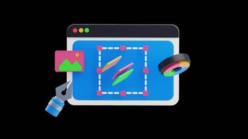 3D Animation of Photo Editor Application video