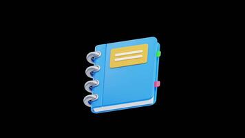 3D Animation of Notebook video