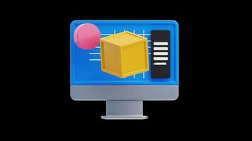 3D Animation of 3D Modeling video