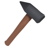 Hammer tool with a pointed end isolated on transparent png