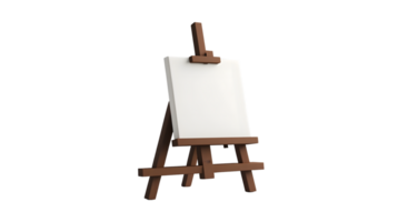 Blank Canvas on Wooden Easel Ideal for Art, Creativity, and Design Projects png