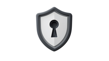 Secure Shield Icon with Keyhole Design for Safety and Protection png