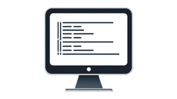 Computer Monitor Displaying Text Document Interface png