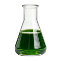 Glass Flask with Green Fluid - Laboratory Science Cutout png
