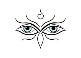 Eyes Illustration - Spiritual Symbol in Minimalist Design vector