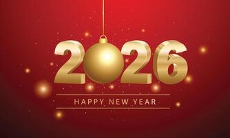 2026 Happy New Year Background. vector