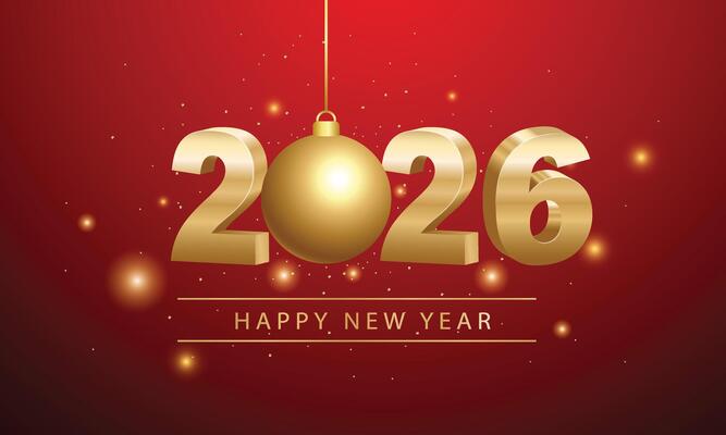2026 Happy New Year Background.