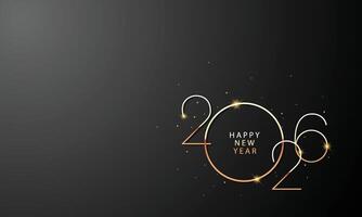 2026 Happy New Year Background Design. vector