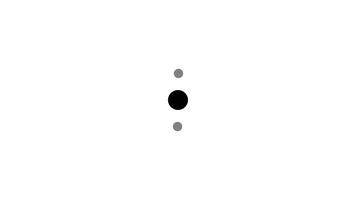 loading animation with 2 dots that rotate slowly with 1 large dot in the middle video