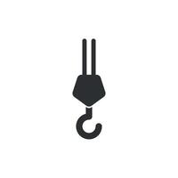 illustration of the flat design of a crane or simple hook. vector