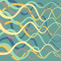 Colorful abstract wavy lines pattern, eye-catching vector