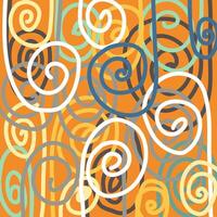 Swirling patterns on vibrant colorful background vector