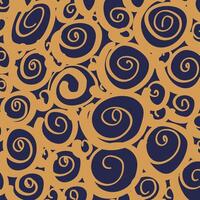 Elegant spirals pattern in navy and gold vector