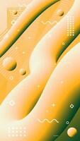 Abstract modern yellow background of flowing element trend design. Wedding color palette. vector