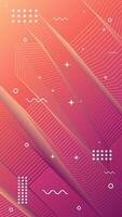Abstract modern background of flowing element trend design. Sunset color palette. vector