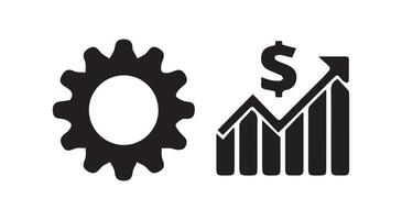 Growing graph icon . Chart sign and symbol. diagram icon. Illustration Eps 10 vector
