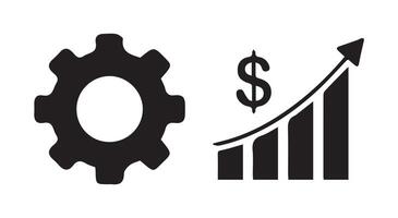 Cash flow icon illustration banner web concept for business with icon of money icon vector