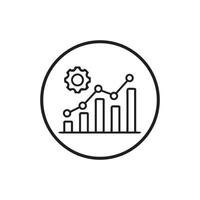 Business Success icon. Business Growing Chart, Abstract direction arrow business groth line animation on background vector