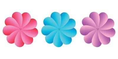 Colorful Abstract Light Shade Flowers vector