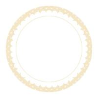 Simple Decorative Soft Beige Round Frame Decorated with Dots Design vector