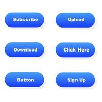 Interface button. Web button set. Click button. Action button. illustrations. vector