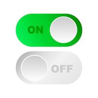 On and off mode switch. Set of toggle buttons . illustration vector