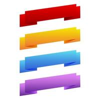 Set of banner, flag shapes.design elements. illustration vector