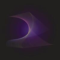 Abstract figure on dark violet background vector