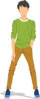 Man Standing Position vector