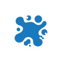 Blue Blob Splash Shape Graphic Design vector