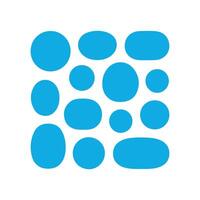 Abstract Trendy Blue shapes pattern vector