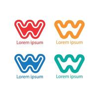 Colorful W logos with text, suitable for branding and design projects vector