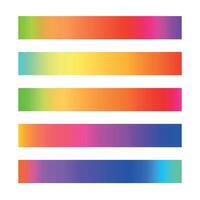 Vibrant gradient bars showcasing a spectrum of colors, perfect for design and art projects. vector