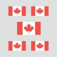 Multiple Canadian Flags with maple leaf vector